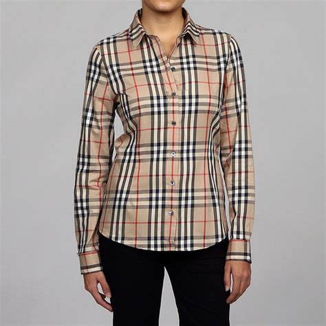 burberry polo womens shirts|burberry plaid women's shirt.